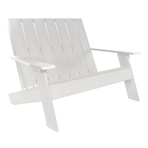 Sequoia Professional Granite Hills Silla Adirondack de doble ancho, blanco